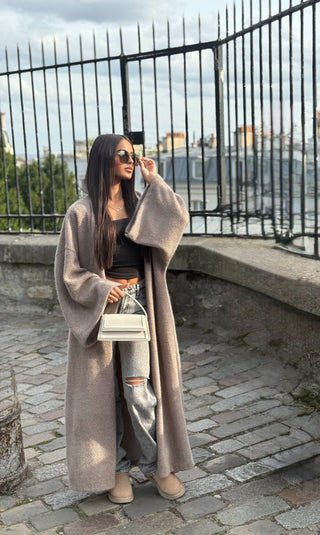VESTE KIMONO TAUPE
