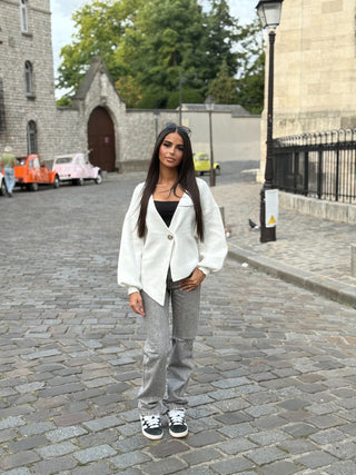 PULL CROISÉ BLANC