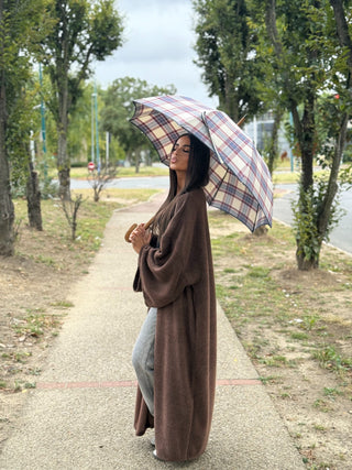 VESTE KIMONO MARRON
