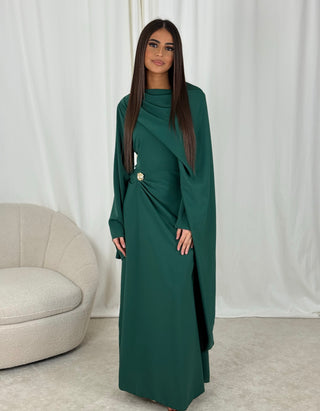 ROBE SARA VERT BOUTEILLE