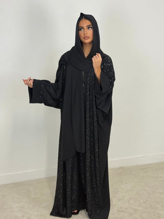 ABAYA VOILE INTÉGRÉ NOIR