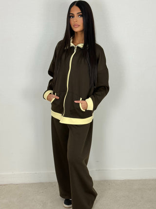 ENSEMBLE BI-COLORE MARRON